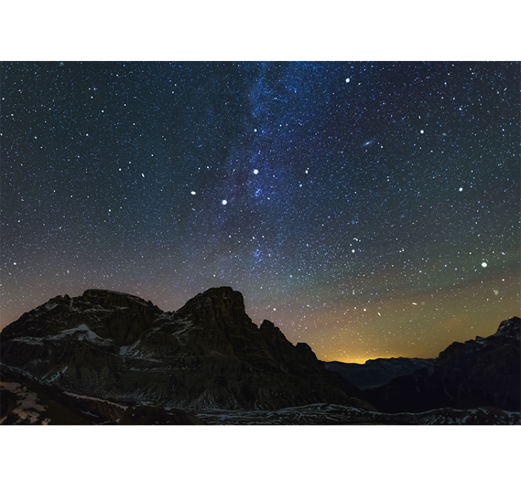 View to the stars mountain nature wall mural - TenStickers