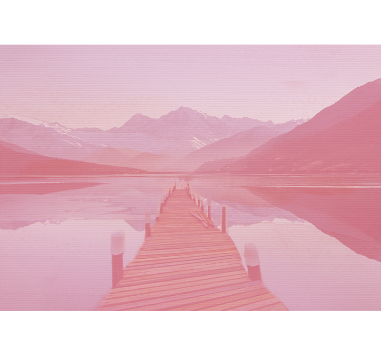 Landscape mural serene lake view - TenStickers
