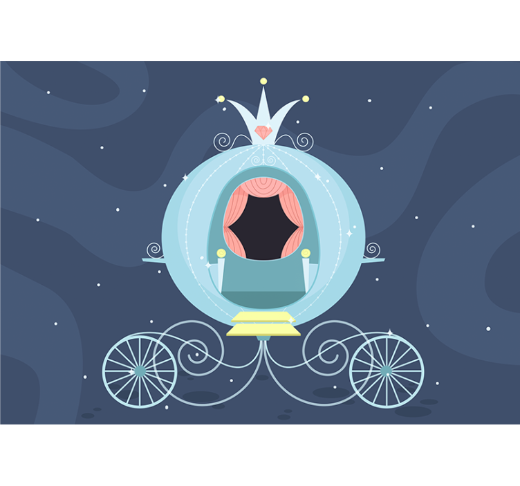 Fairy Tale Carriage kids wall mural - TenStickers