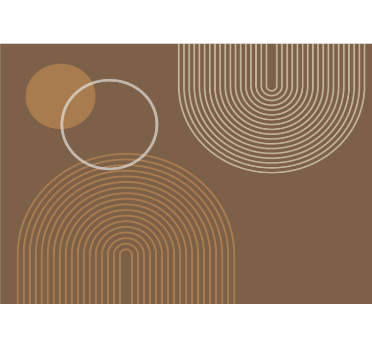 Abstract wall mural with geometric circle designs - TenStickers