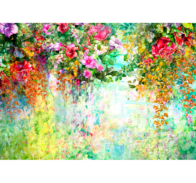 Flower mural floral blossom design - TenStickers