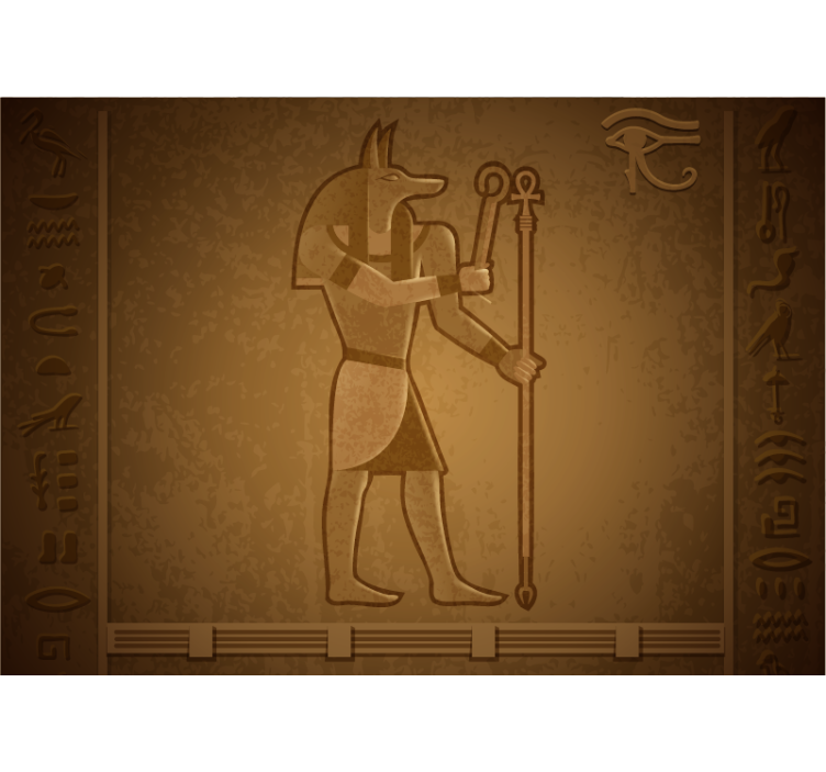 Animal mural of ancient egyptian deity - TenStickers