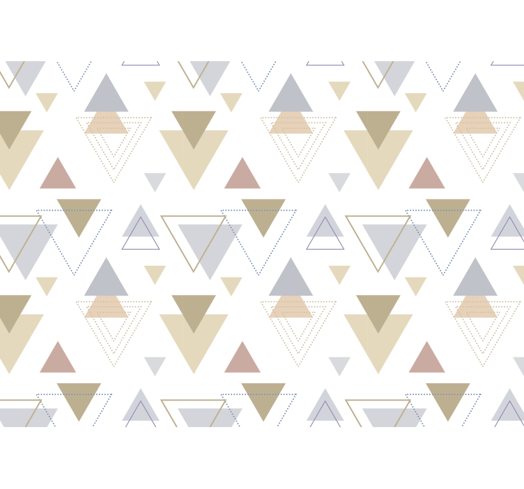 Abstract wall mural in geometric triangle patterns - TenStickers