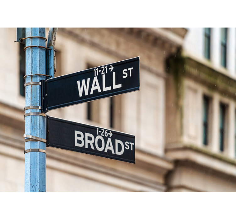 City wall mural wall street sign art - TenStickers