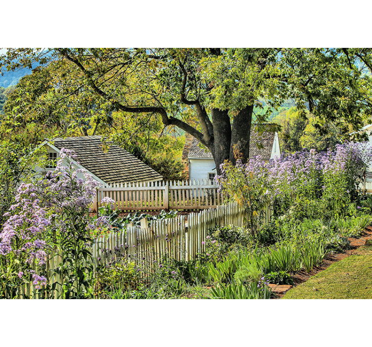 Landscape mural serene garden scene - TenStickers