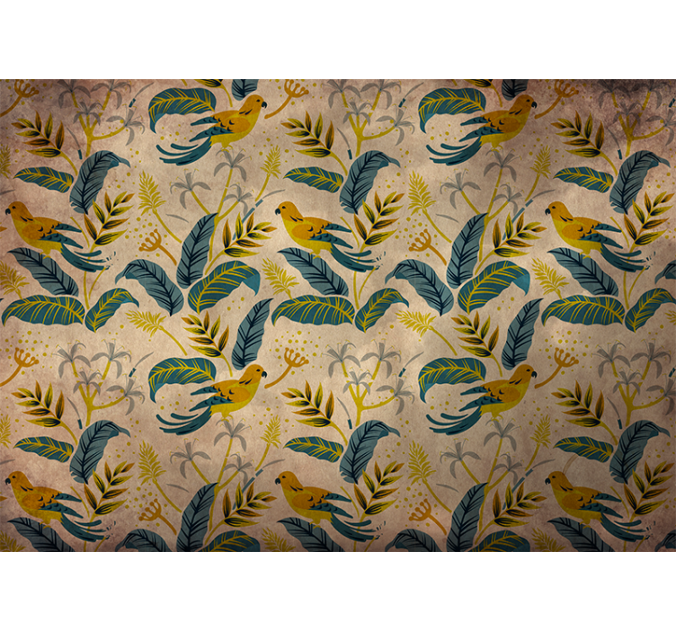 Tropical Bird Pattern animal mural - TenStickers