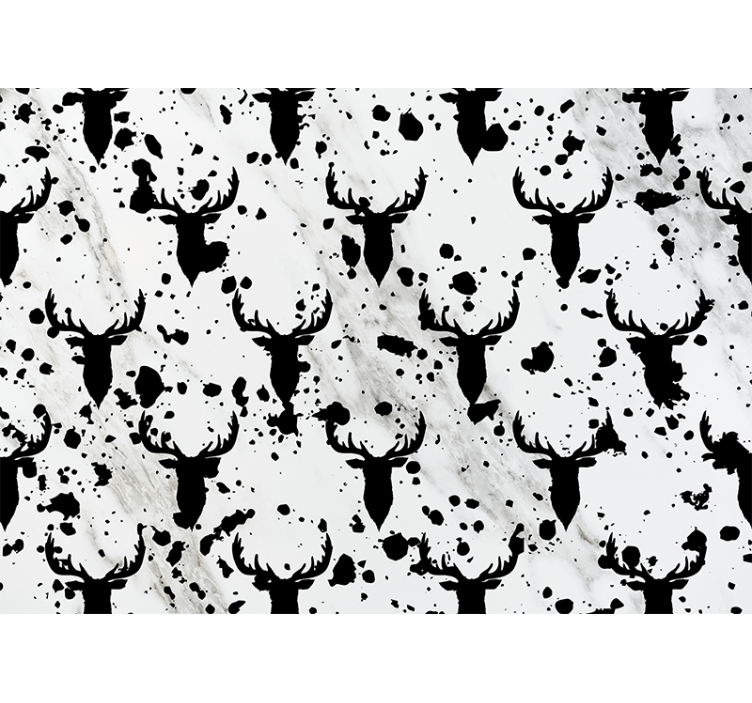 Animal mural stag silhouette design - TenStickers