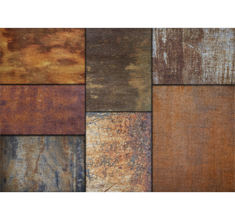 Wall mural textured rustic panels - TenStickers