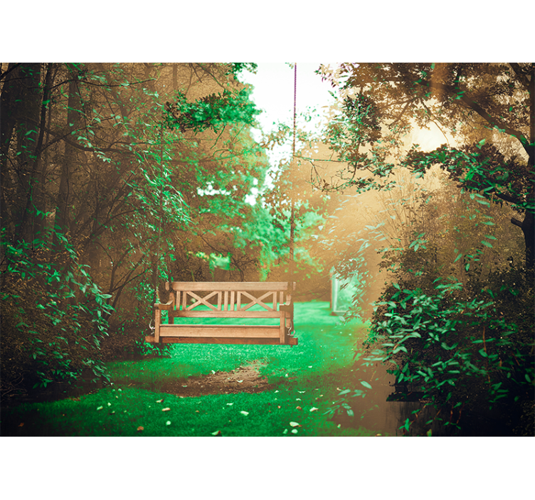 Nature wall mural serene garden retreat - TenStickers