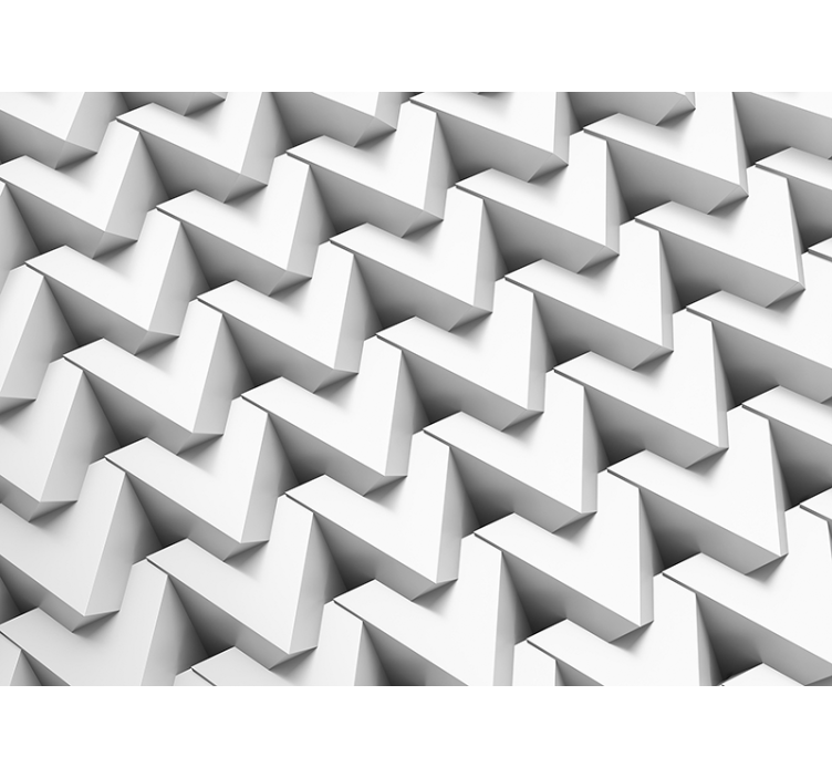 Texture wall mural three-dimensional chevron - TenStickers