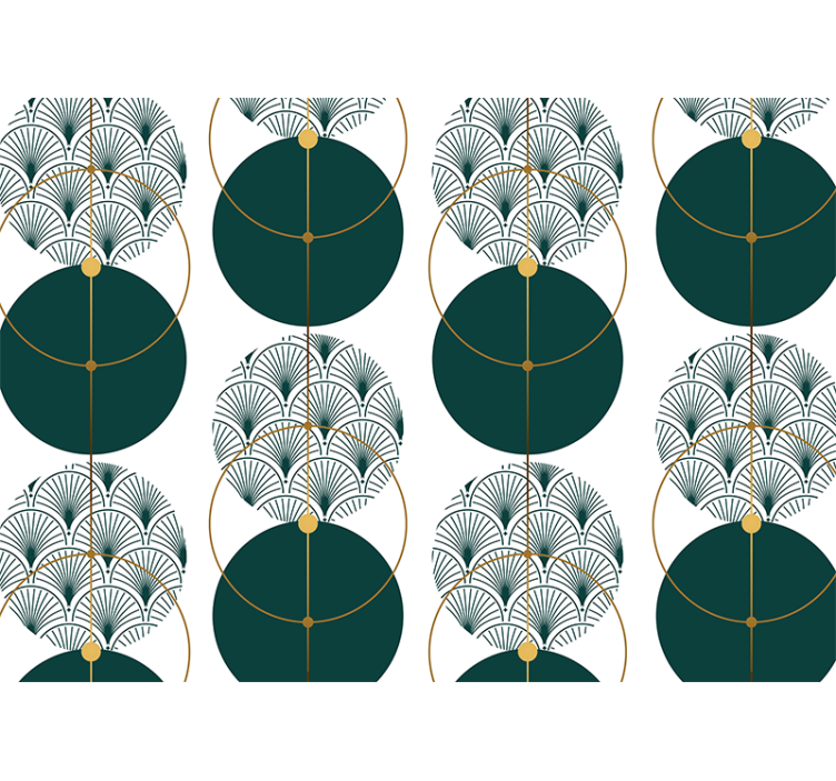 Texture wall mural geometric fan designs - TenStickers