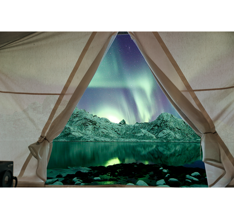 Aurora Borealis View landscape mural - TenStickers