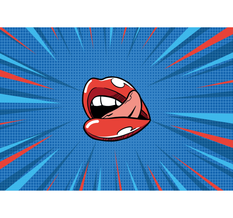 Urban wall mural lively mouth pop - TenStickers