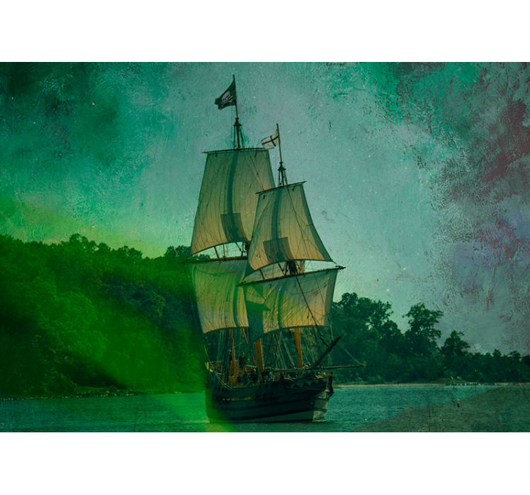 Vehicle wall mural sailing ship - TenStickers