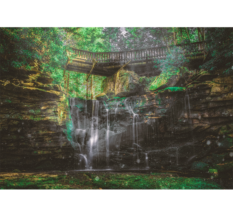 Landscape mural scenic waterfall view - TenStickers