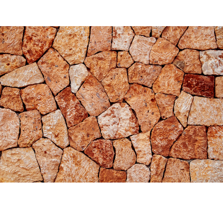 Stone wall mural textured stone pattern - TenStickers