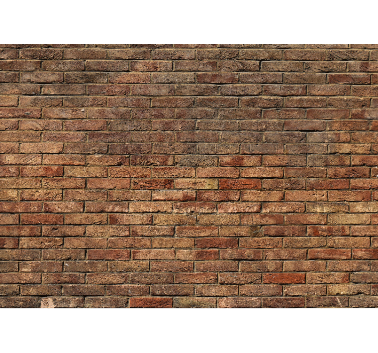 Stone wall mural rustic brick design - TenStickers