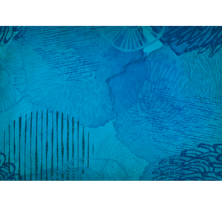 Abstract wall mural blue textured designs - TenStickers