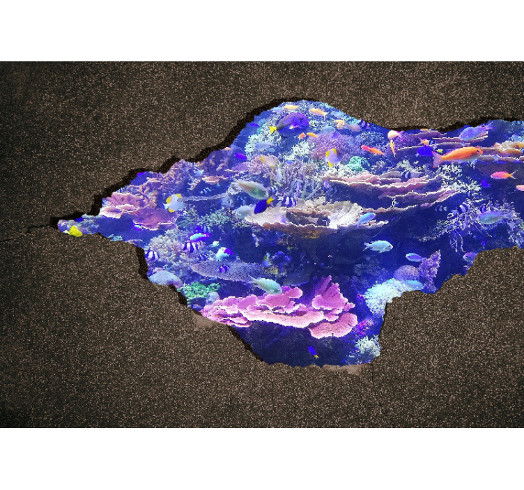 Nature wall mural beneath the waves coral scene - TenStickers