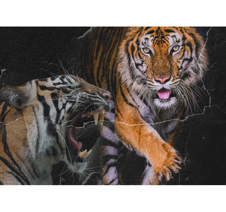 Animal mural majestic tiger encounter - TenStickers