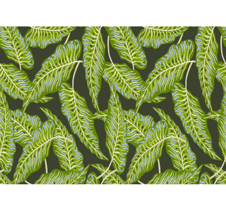 Nature wall mural tropical leaf design - TenStickers