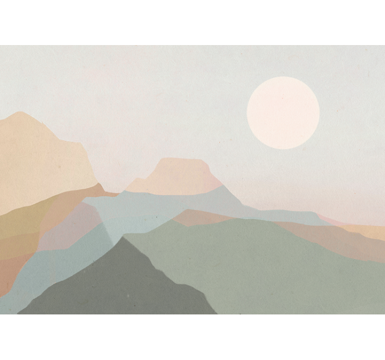 Landscape mural mountain twilight view - TenStickers