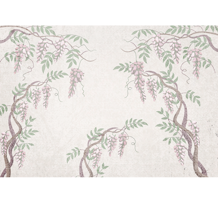 Delicate Floral Vines flower mural - TenStickers