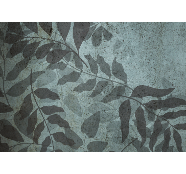 Nature wall mural in subdued leaf patterns - TenStickers