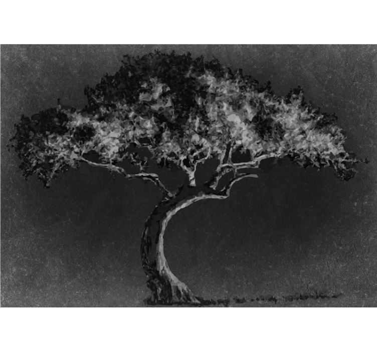 Tree wall mural graceful tree silhouette - TenStickers
