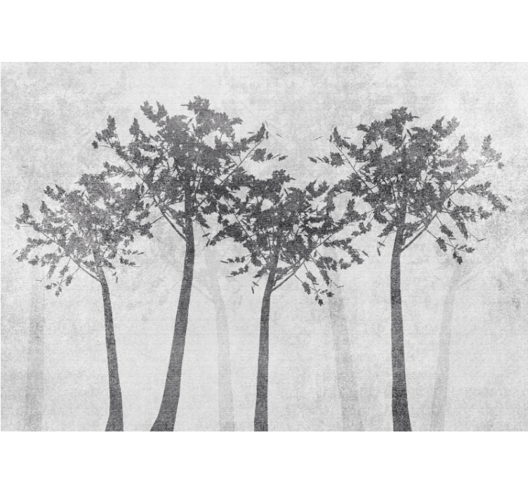 Tree wall mural silhouette tree design - TenStickers