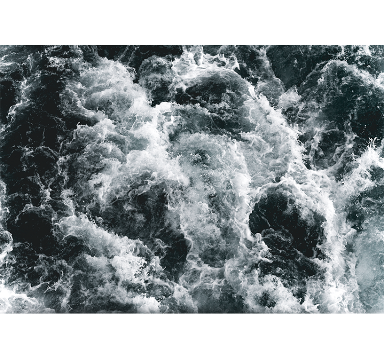 Under the sea mural churning ocean waves - TenStickers