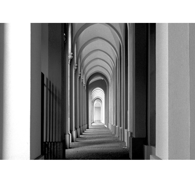 City wall mural architectural archway view - TenStickers