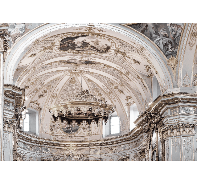 Classic art wall mural ornate ceiling artwork - TenStickers