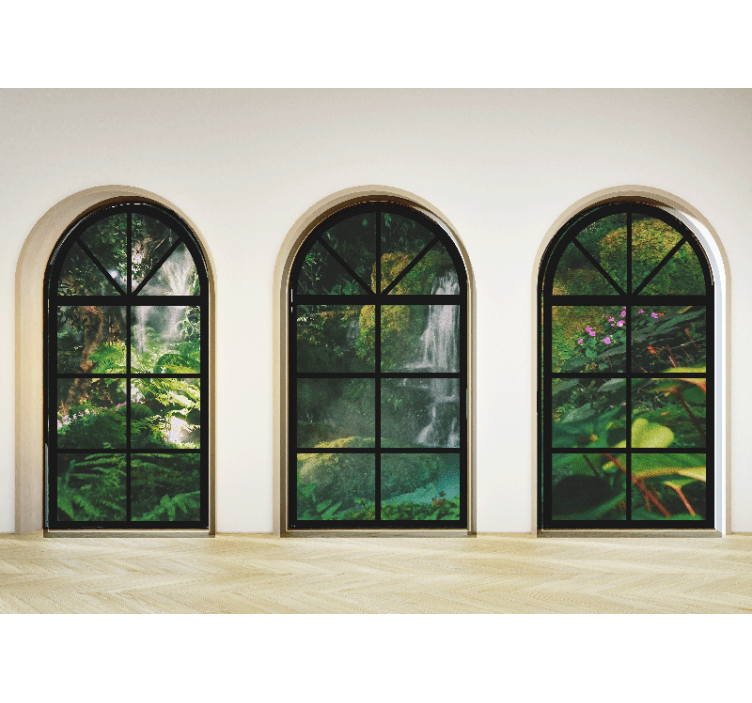 Rainforest Window Forest Wall Mural - TenStickers