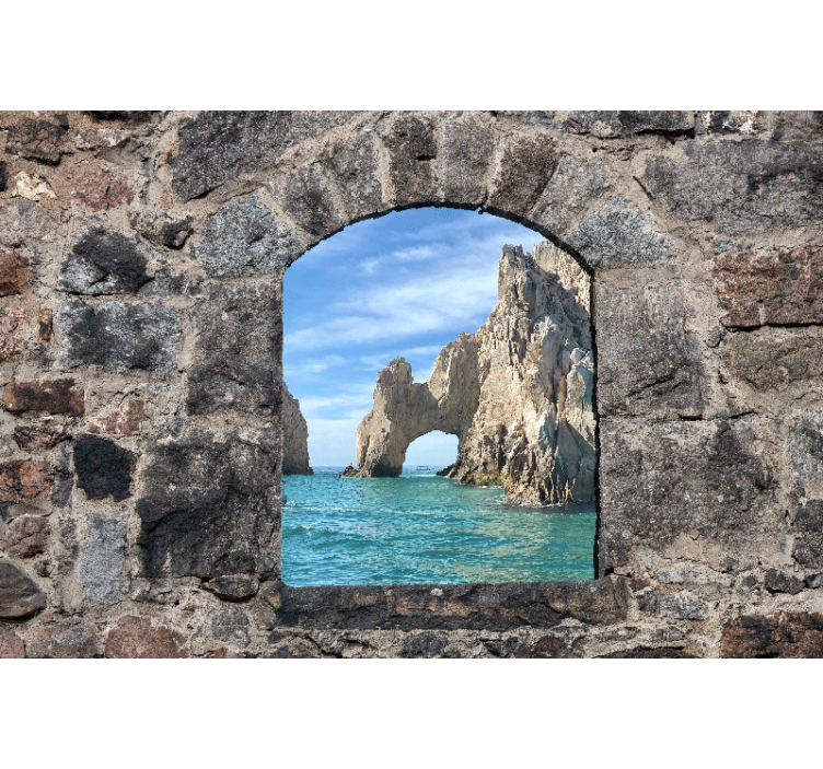 Rocky Arch View under the sea mural - TenStickers