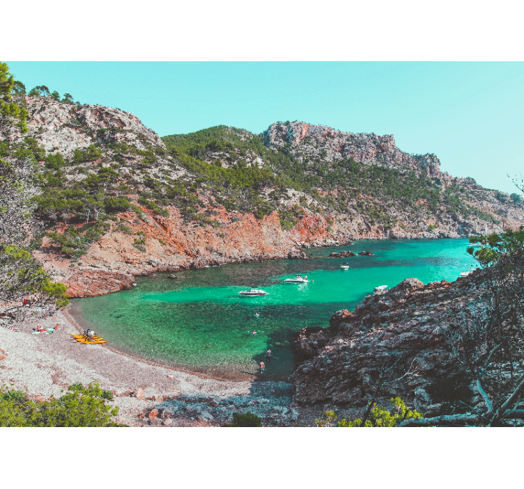 Cove seaside view landscape mural - TenStickers