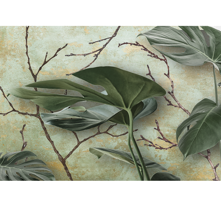 Nature wall mural tropical greenery inspiration - TenStickers