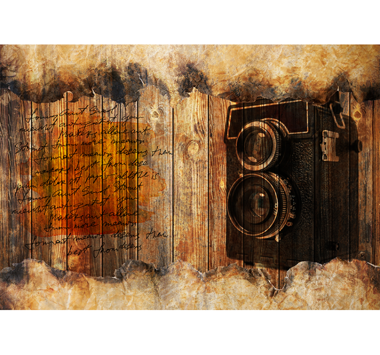 Painting mural vintage camera vibe - TenStickers