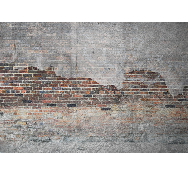 Stone wall mural urban brick design - TenStickers