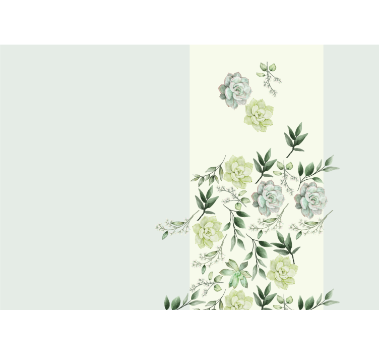 Flower mural succulent floral display - TenStickers