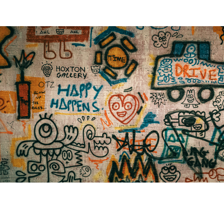 Urban wall mural colorful street art design - TenStickers