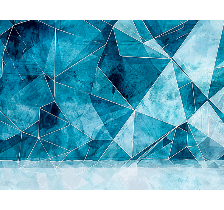 Fractured azure wall mural - TenStickers