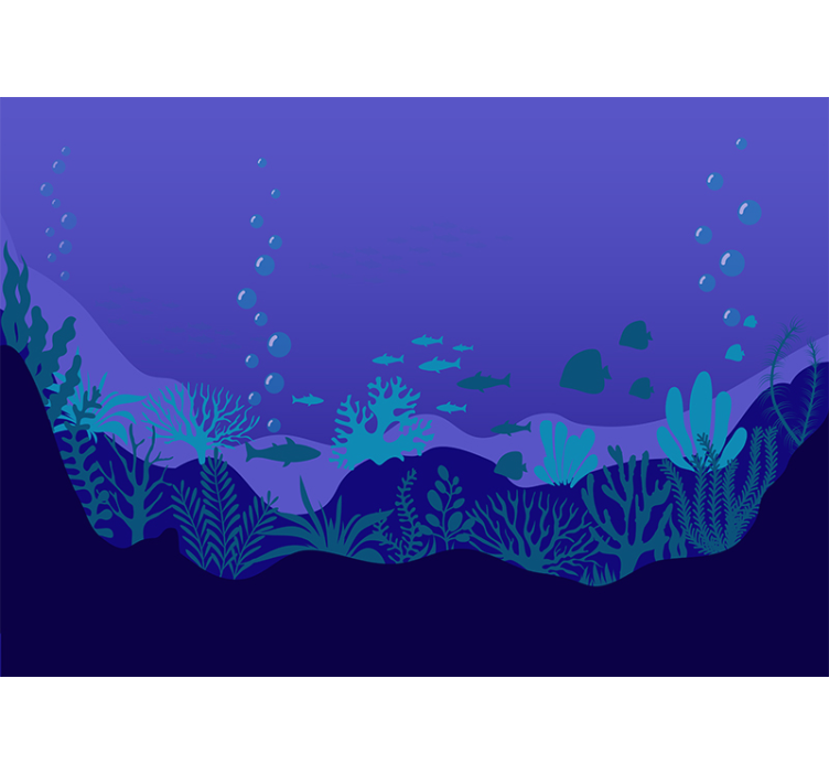 Underwater Life kids wall mural - TenStickers