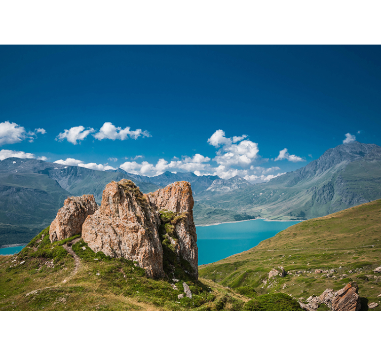 Lake Mont Cenis wall mural - TenStickers