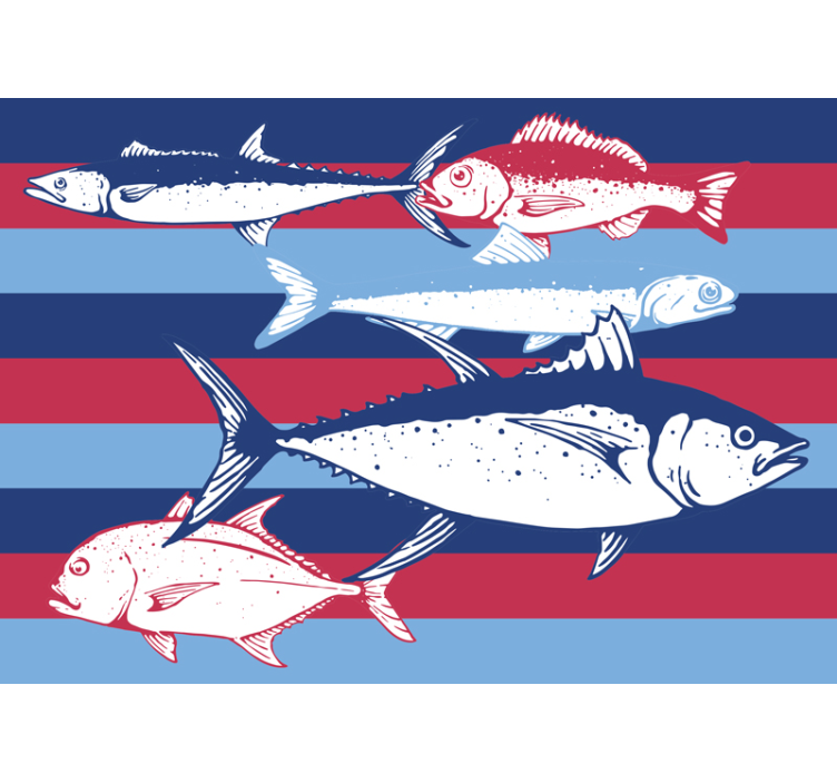 Animal mural fish pattern design - TenStickers