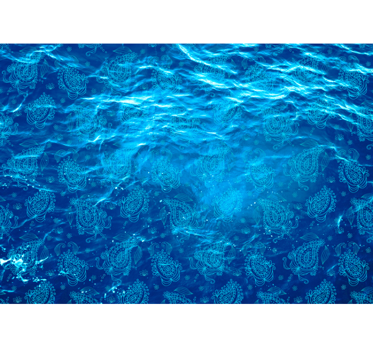 Nature wall mural ocean waves design - TenStickers