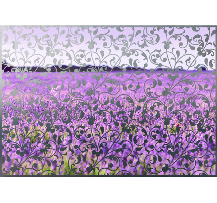Flower mural lavender floral design - TenStickers