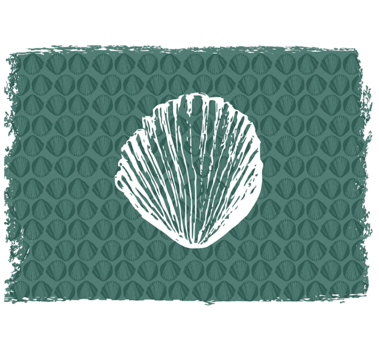 Shell Pattern Design flower mural - TenStickers