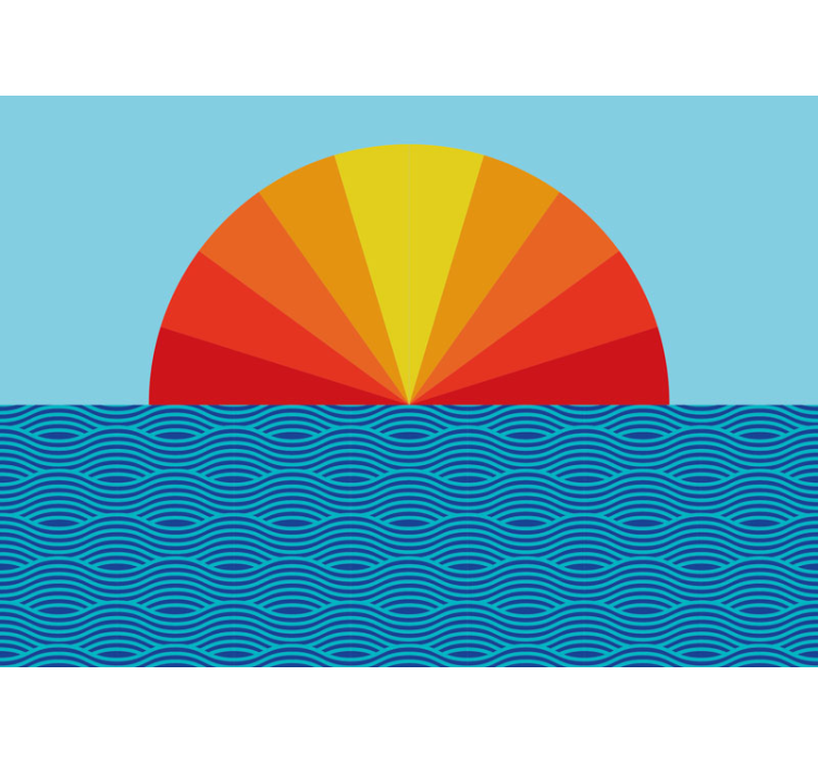 Radiant Horizon Design landscape mural - TenStickers