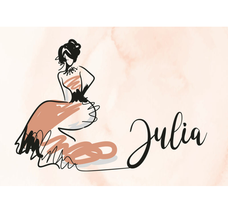 Painting mural elegant fashion illustration - TenStickers